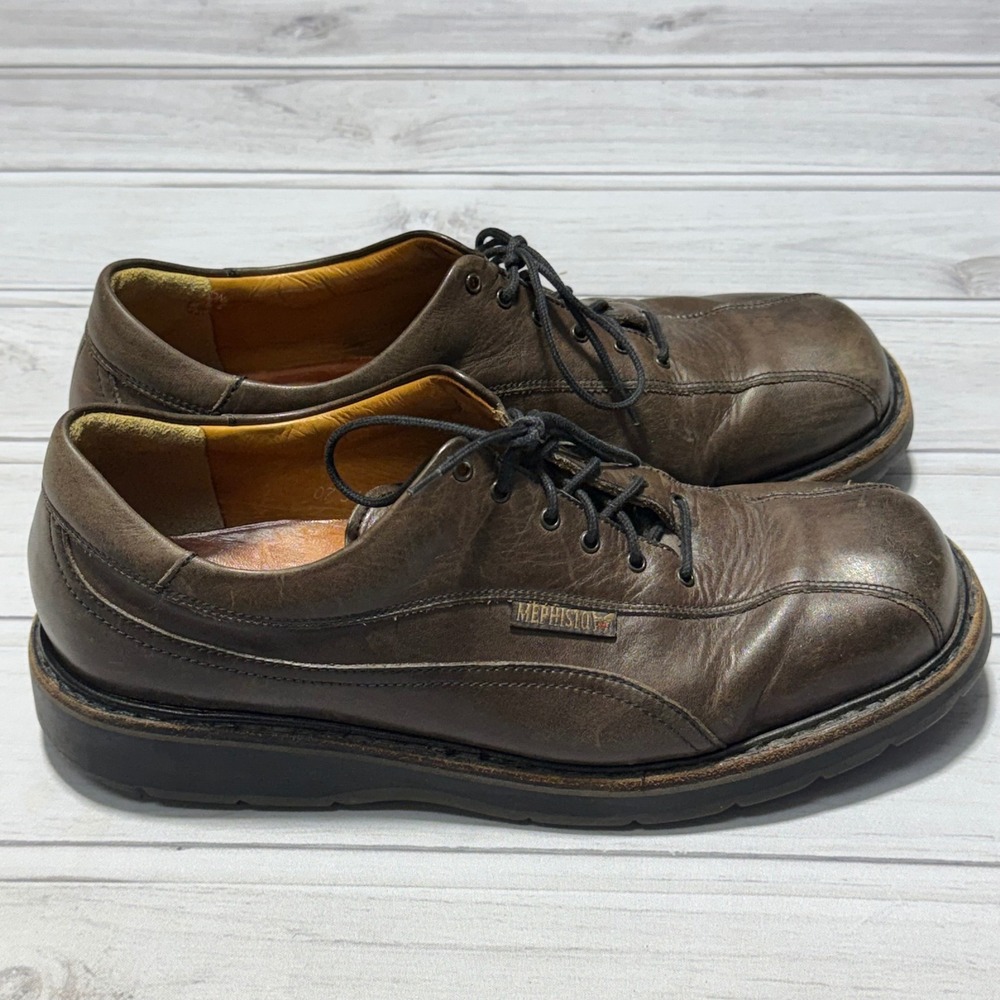 Mephisto Oxford Shoes Mens 9.5 Brown Leather Goodyear Welt Casual Dress Lace Up